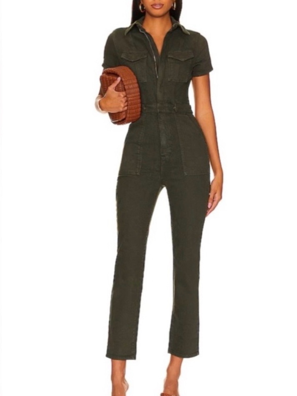Good American Fit for Success Forest Green Jumpsuit